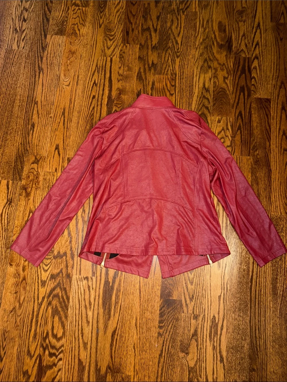 NWOT Clara Sunwoo Liquid Leather Jacket Merlot Red